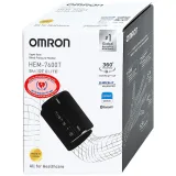 Hộp bao bì và sản phẩm máy đo huyết áp bắp tay không dây Omron HEM-7600T chính hãng