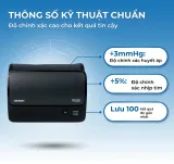 Thông số kỹ thuật độ chính xác huyết áp +-3mmHg và bộ nhớ 100 lần đo Omron HEM-7600T