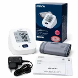 Chi tiết bộ máy đo huyết áp Omron HEM-7183 kèm adapter nguồn, vòng bít, phiếu bảo hành chính hãng