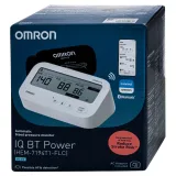 Vỏ hộp máy đo huyết áp Omron HEM-7194T1 hỗ trợ kết nối Bluetooth và tầm soát đột quỵ