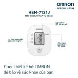 Màn hình Omron HEM-7121J tích hợp đèn hướng dẫn quấn vòng bít và xem lại lịch sử đo lần cuối