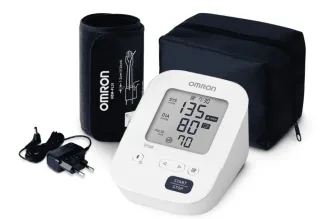 Máy đo huyết áp Omron HEM-7156T-A kèm adapter cắm điện trực tiếp, vòng bít và túi bảo quản