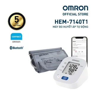 Máy đo huyết áp bắp tay Omron HEM-7140T1 kết nối Bluetooth đồng bộ dữ liệu điện thoại