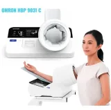 Hướng dẫn tư thế đưa cánh tay vào lồng ống đo huyết áp tự động Omron HBP-9031C