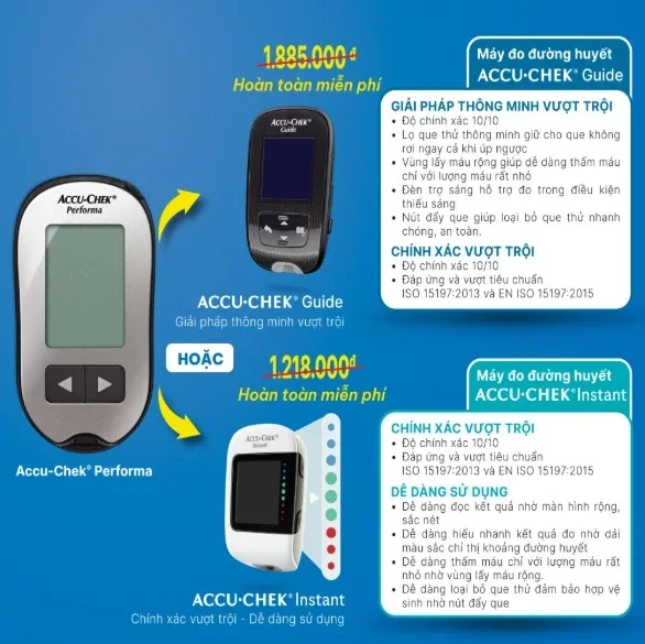 Đổi Máy Đo Đường Huyết Accu-Chek Performa Sang Accu-Chek Guide Miễn Phí