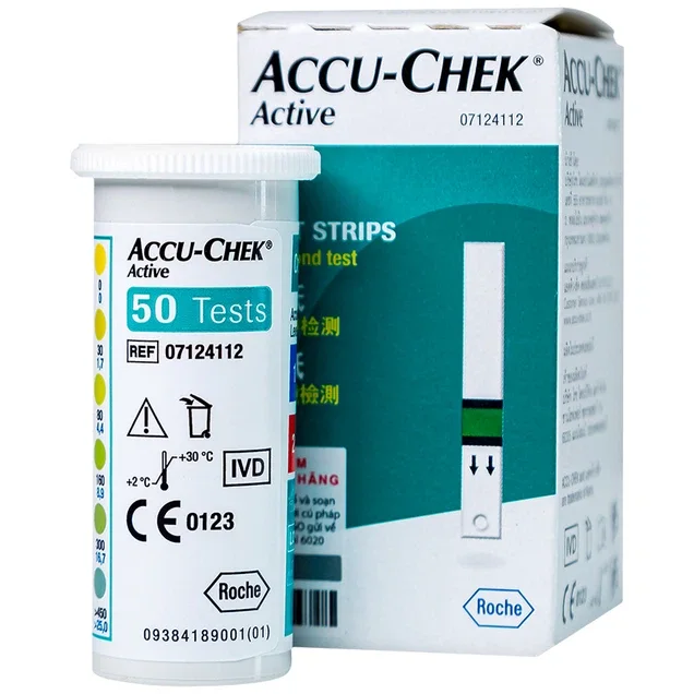 Que thử đường huyết Accu-Chek Active (hộp 50 que)