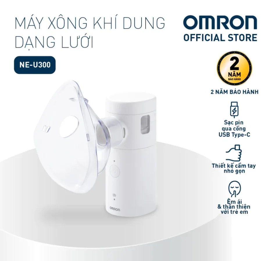 Máy xông khí dung dạng lưới Omron NE-U300 (Dùng pin sạc)