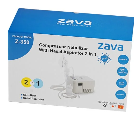 Vỏ hộp máy xông khí dung kiêm hút dịch mũi Zava Z-350 công nghệ Nhật Bản