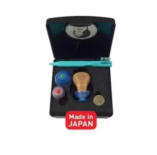 Máy trợ thính nhét trong tai Rionet HM-06 ITE Made in Japan kèm hộp bảo quản chuyên dụng