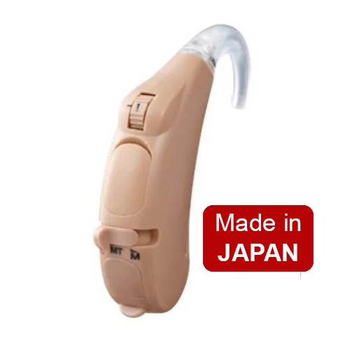 Máy trợ thính kỹ thuật số đeo vành tai Rionet HB-D8L Made in Japan màu be sang trọng