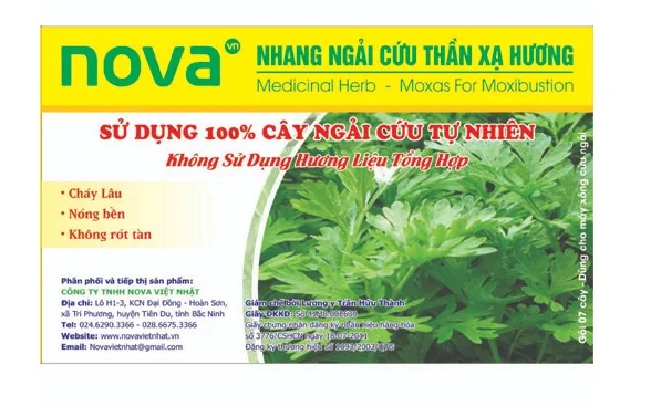 Bao bì nhang ngải cứu Thần Xạ Hương Nova chiết xuất 100% ngải cứu tự nhiên