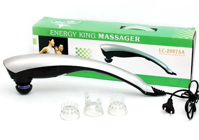 Bộ sản phẩm Energy King Massager LC-2007AA kèm vỏ hộp đựng có quai xách