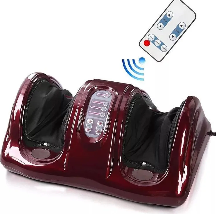 Máy massage bàn chân Foot Massage màu đỏ đô sang trọng kết nối điều khiển từ xa