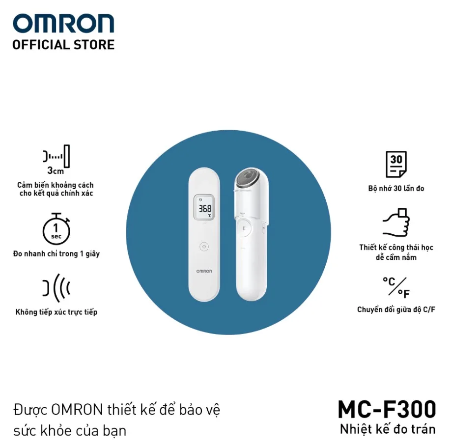 Tính năng cảm biến khoảng cách 3cm đo nhanh trong 1 giây bộ nhớ 30 lần Omron MC-F300