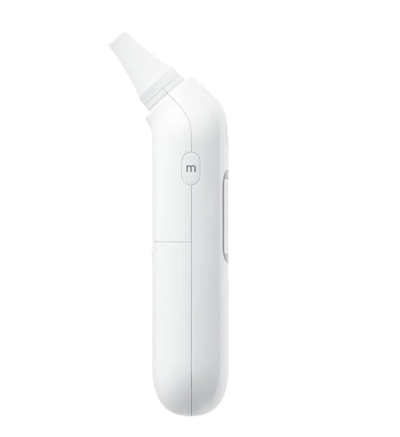 Góc chụp nghiêng thân nhiệt kế Omron MC-E533 với đầu đo tai uốn cong tiện dụng